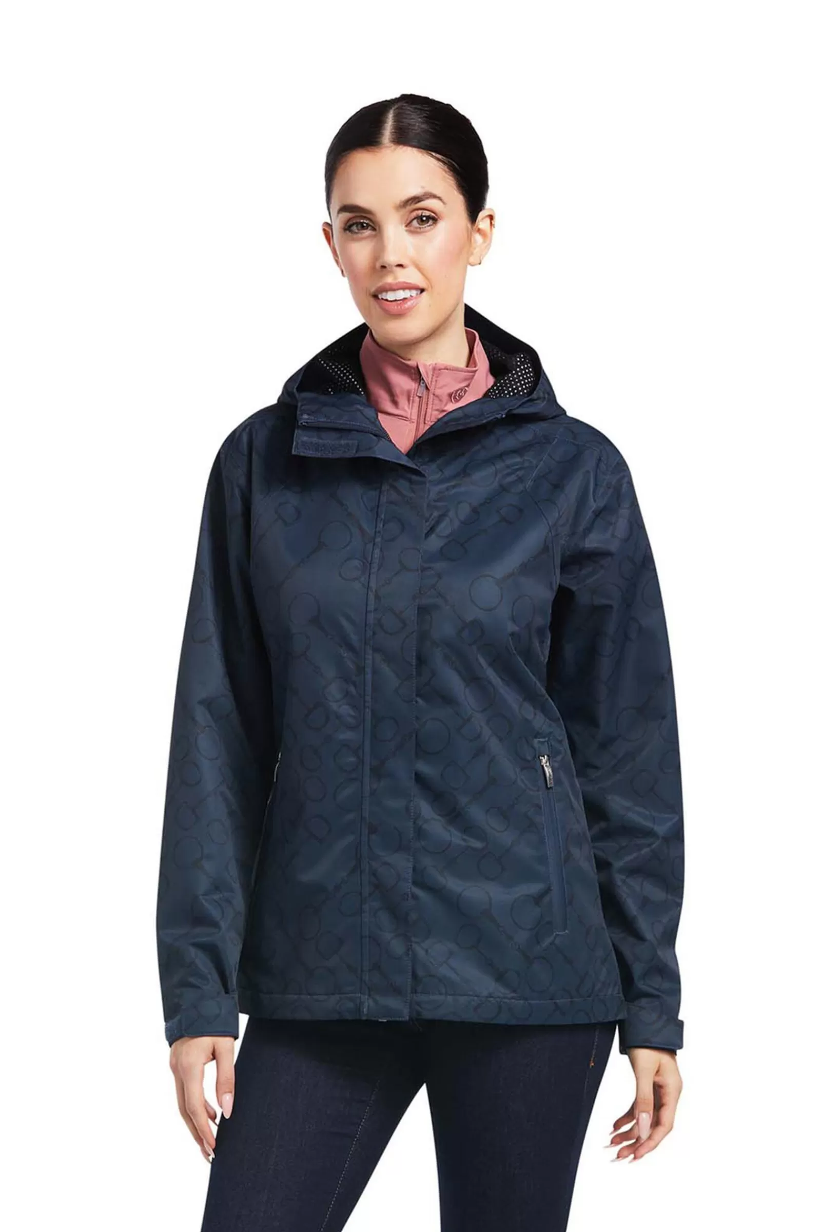 Online ariat Spectator Naisten Vedenpitava Takki Blue/ Bit Print