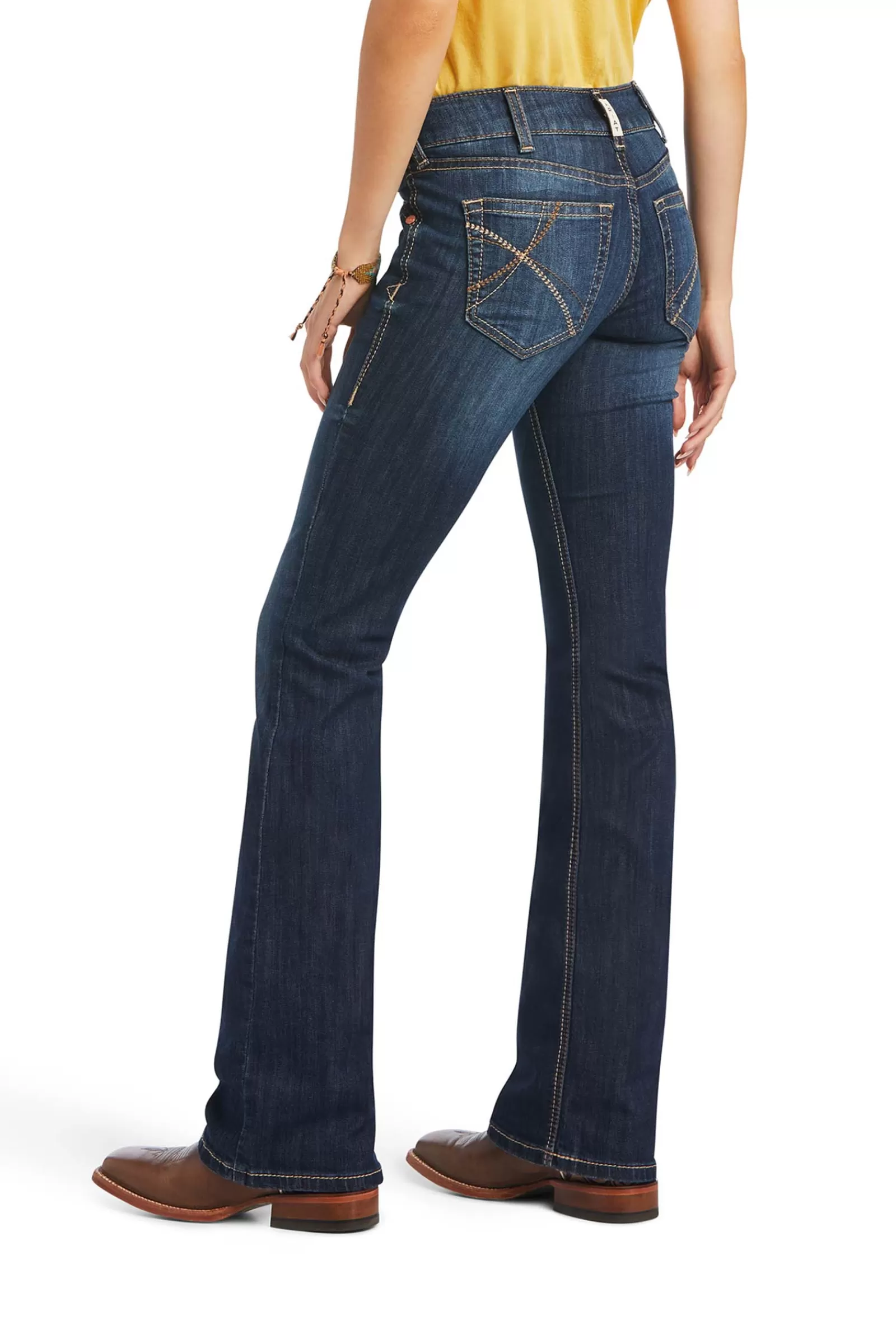 Cheap ariat Vicky Mid Rise Arrow Fit Boot Cut Naisten Farkut Denim Blue