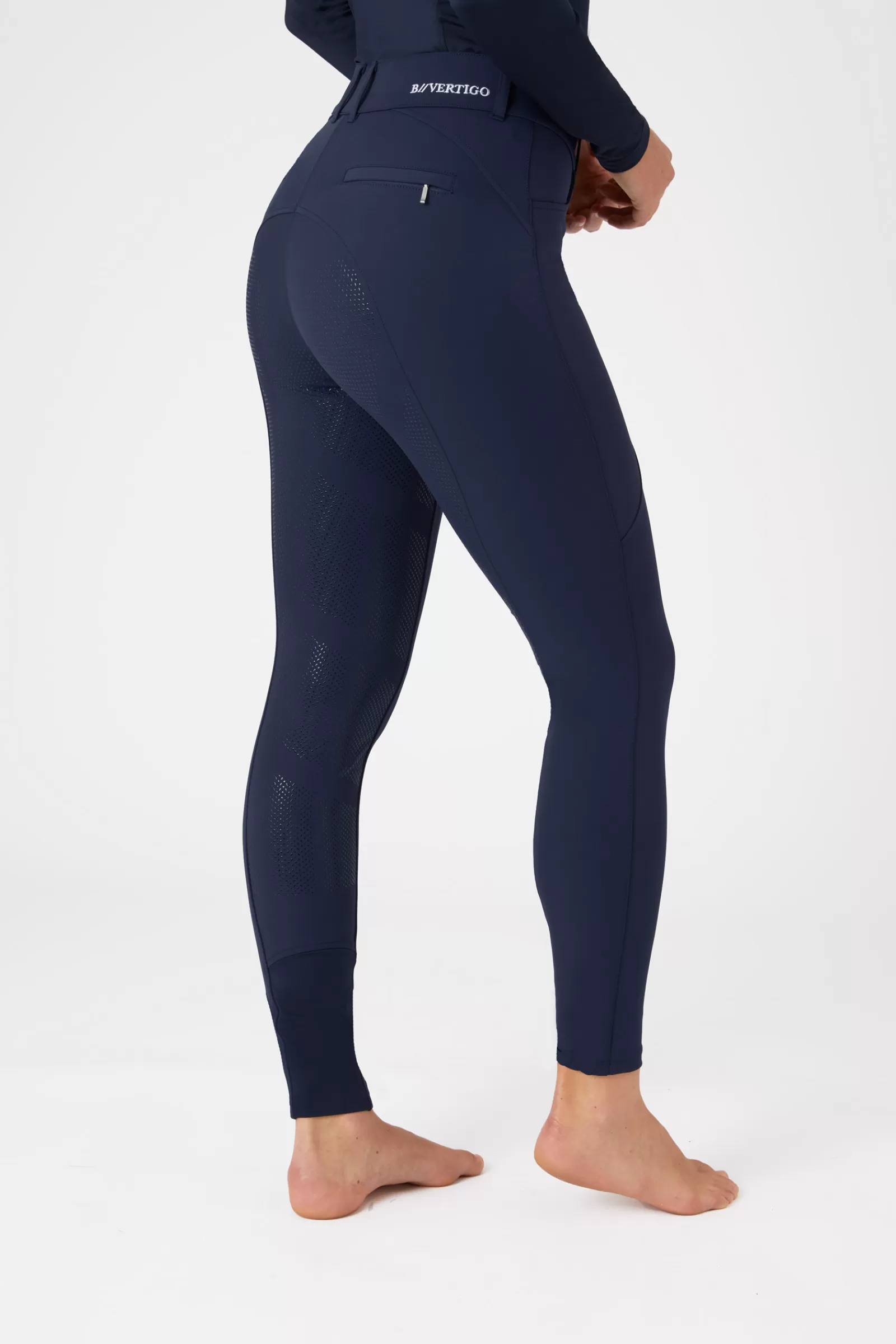 Store bvertigo B Vertigo Davina Mid Rise Naisten Ratsastushousut Kokopaikoilla Ja Kannykkataskuilla Dark Navy