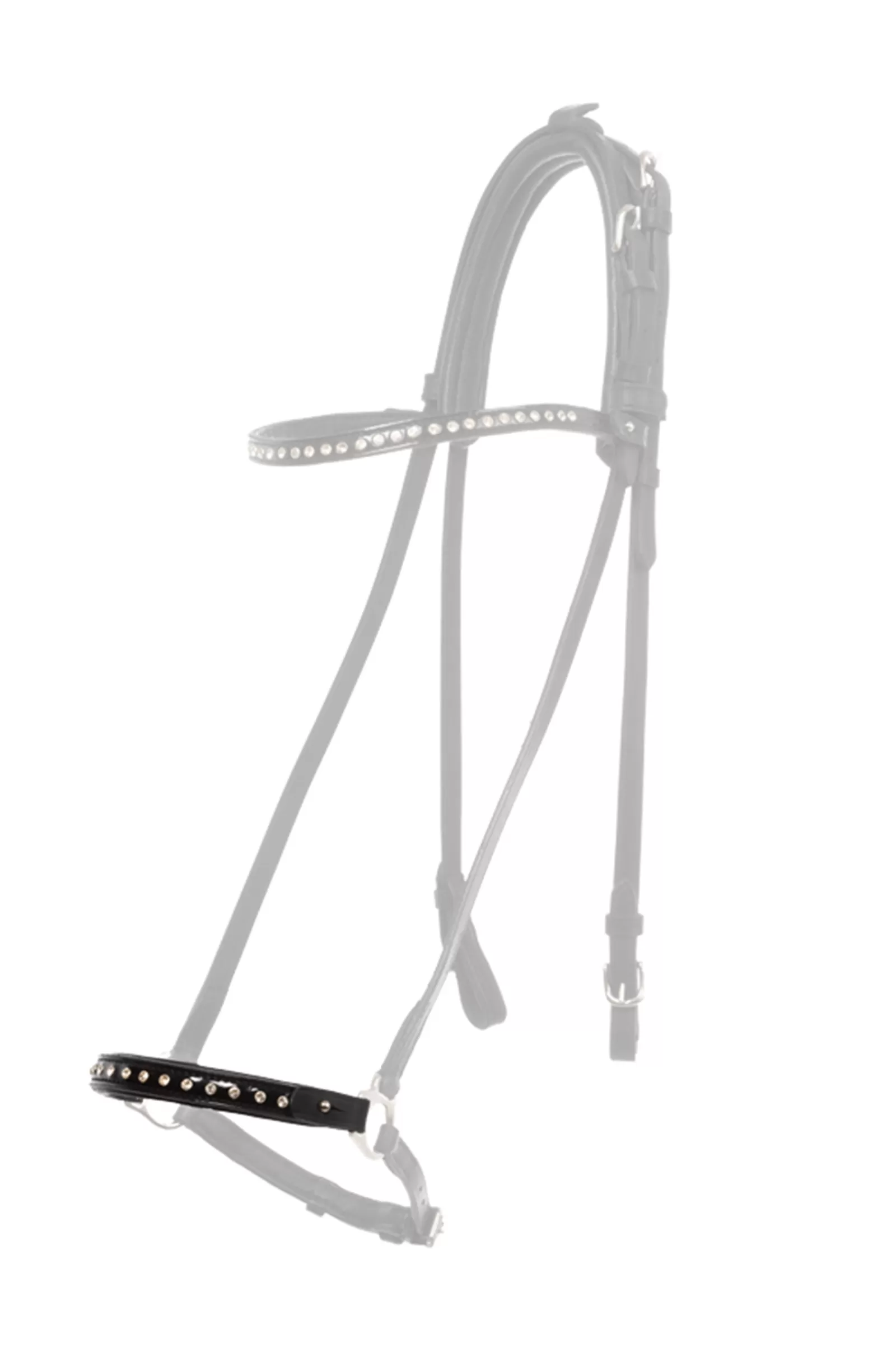 kavalkade Glansandi Dropped Noseband Piece For Kjartan Icelandic Bridle Black/White Online