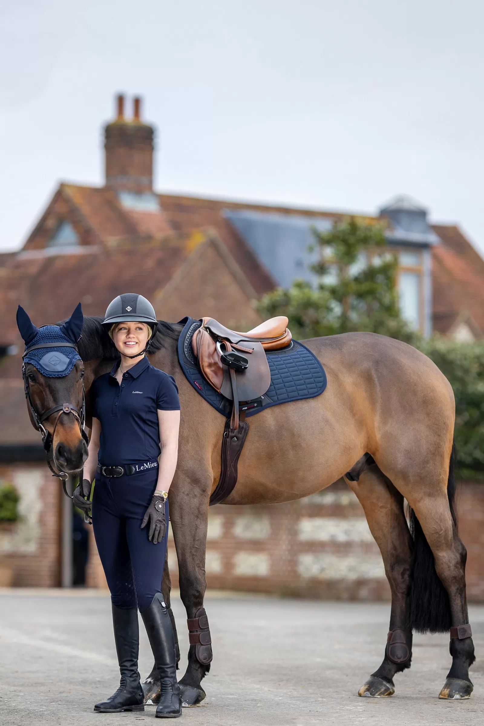 lemieux Le Cool Grip Anti Slip Cooling Jump Saddle Pad Db/Ab Cheap