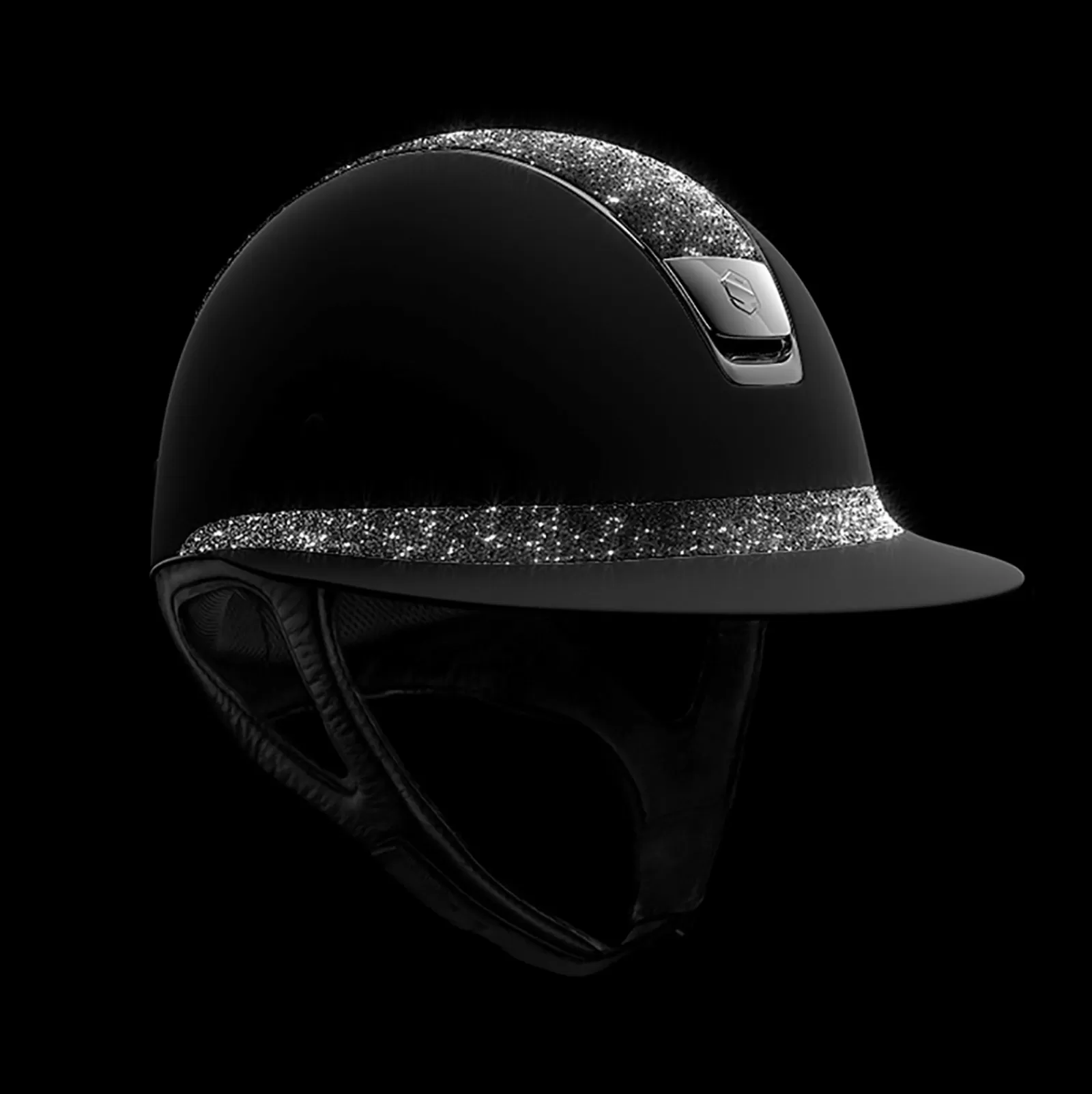 Online samshield Miss Shield Shadowmatt Crystals Ratsastuskypara, Chrome Visor (Ilman Taytetta) Black