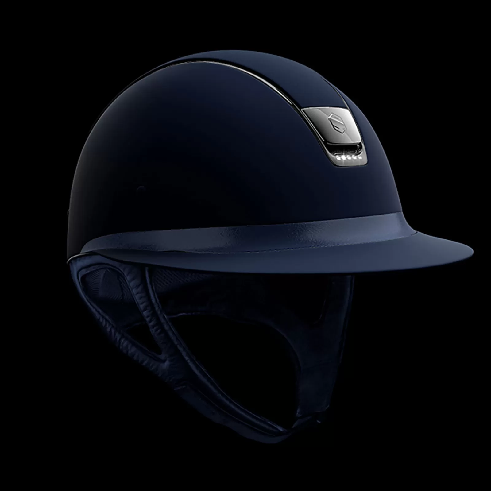 Hot samshield Miss Shield Shadowmatt Ratsastuskypara, Black Chrome W/ 5 Swarovski (Ilman Taytetta) Blue