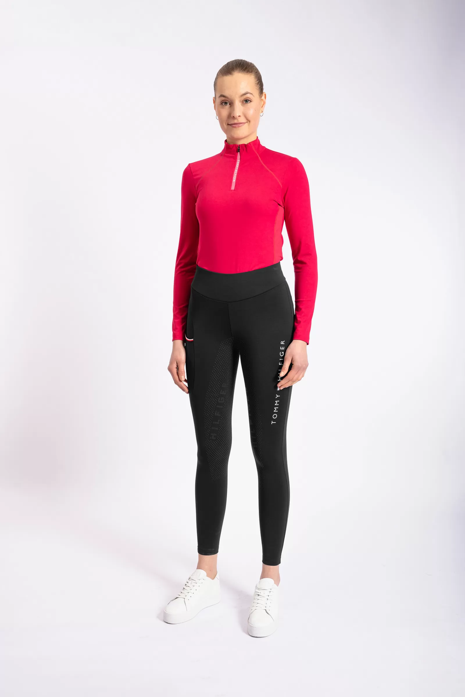 Hot tommyhilfigerequestrian Tommy Hilfiger Equestrian Elmira Naisten Talviset Full Grip Ridign -Sukkahousut Black